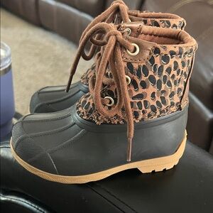 Sperry  Leopard Rain Boots